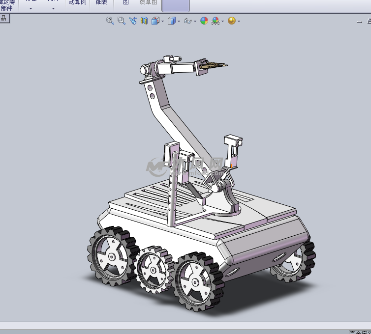 探索机器人设计模型 - 机器人模型图纸 - 沐风网