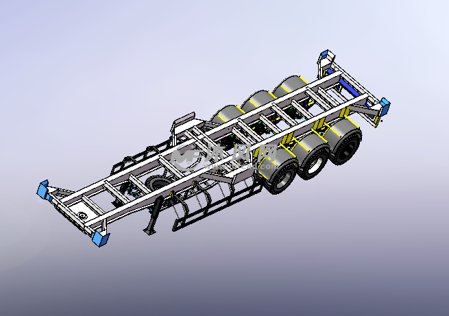 集装箱骨架半挂车 - 专用车图纸 - 沐风网