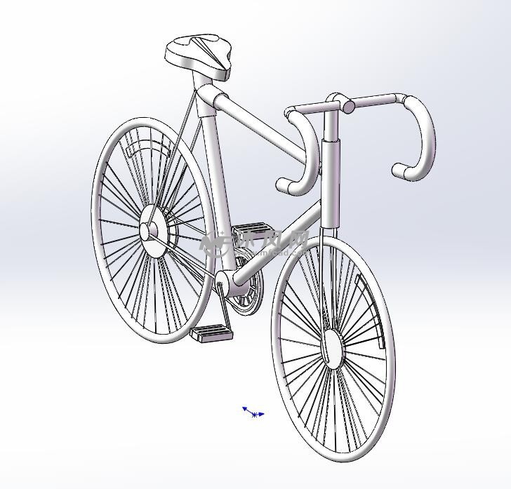 自行车三维视图 - 非机动车及附件图纸 - 沐风网