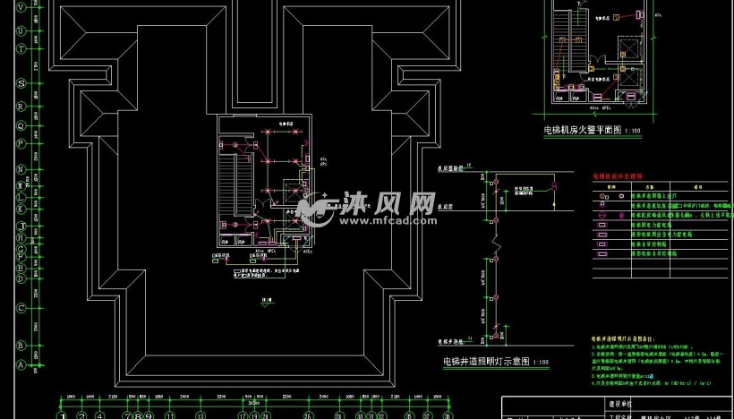 闷顶层电气平面图