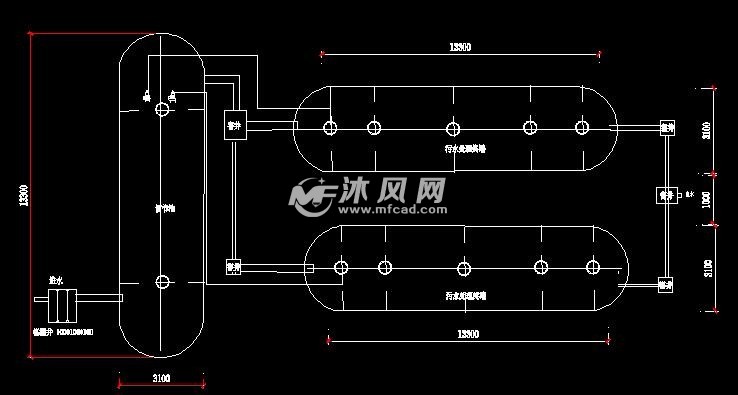 400吨mbr一体化污水处理设备流程图 - 环保图纸