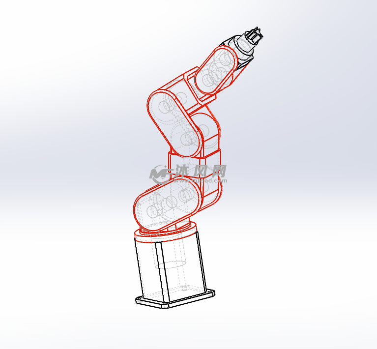 六自由度机械手三维 - 机器人模型图纸 - 沐风网