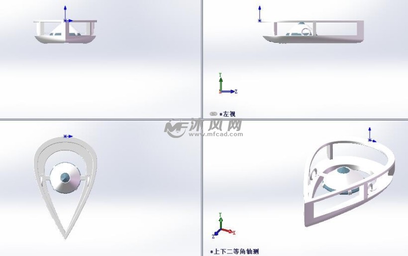 宝石吊坠设计模型三视图