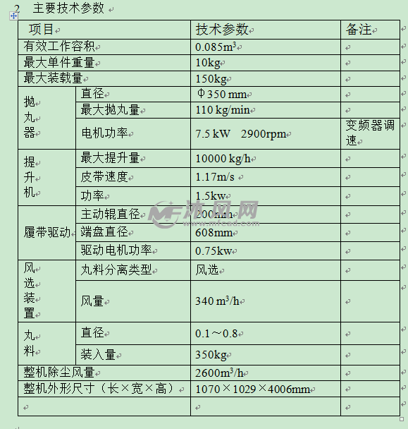 t85a履带式抛丸清理机