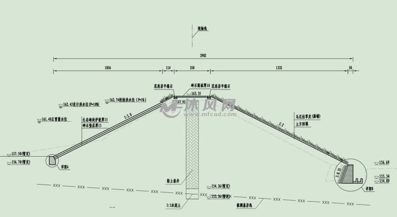 大坝断面图