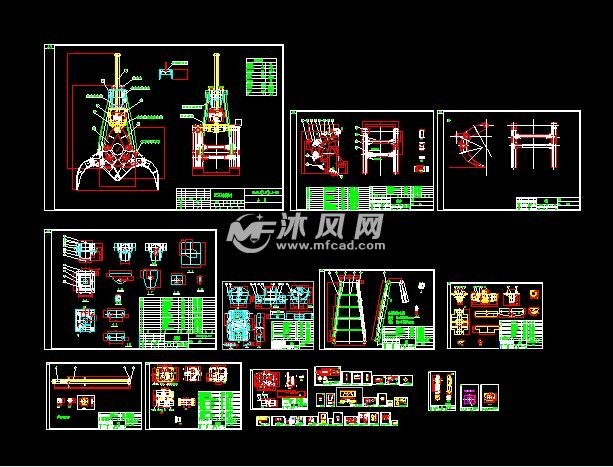 20t吊索机械抓斗图纸