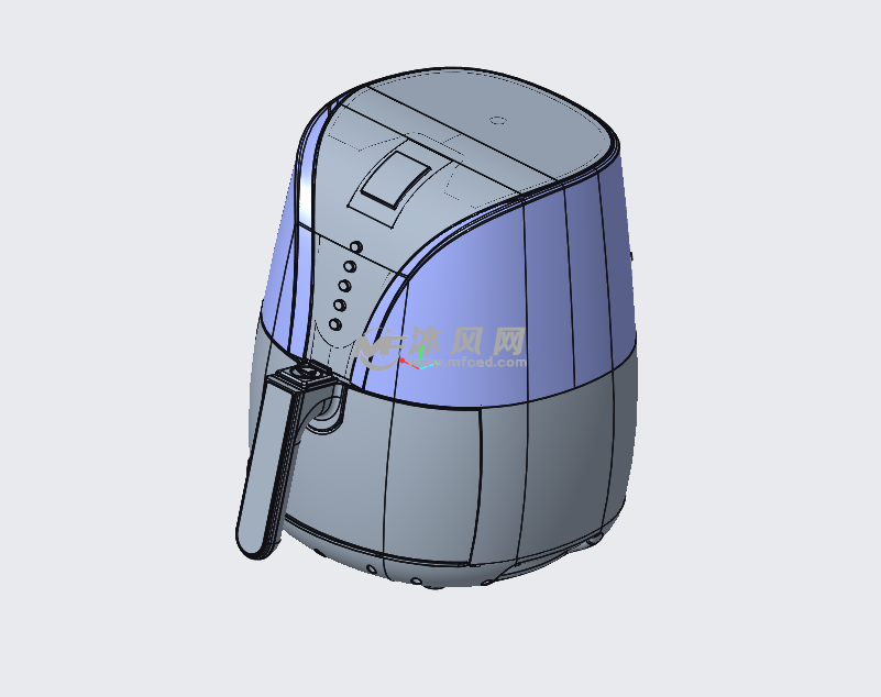 空气炸锅产品结构设计3d模型