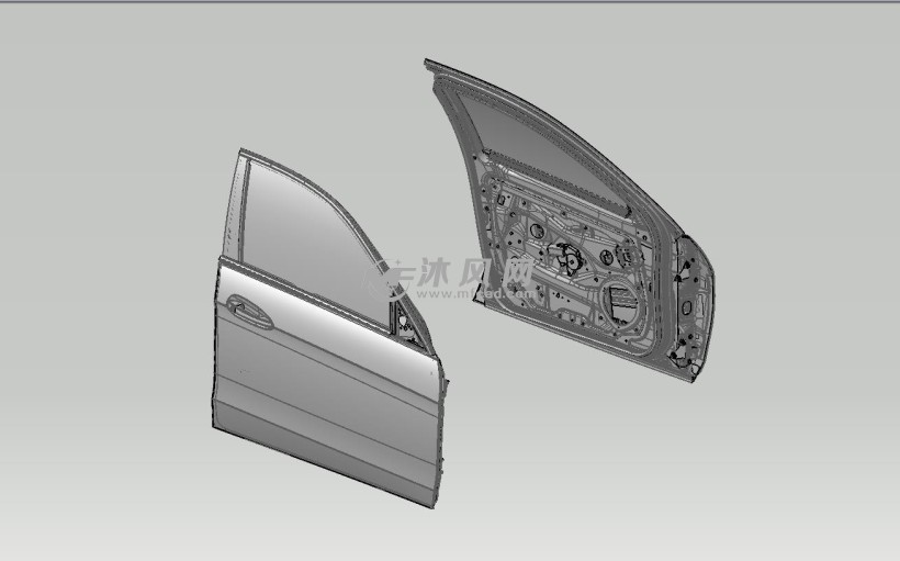前车门三维设计模型