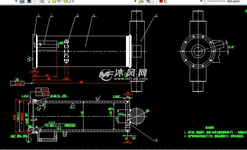 yg-e160后座固定式液压油缸结构图