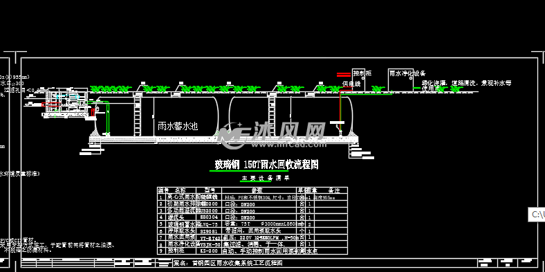 客运中心雨水收集系统设计施工图