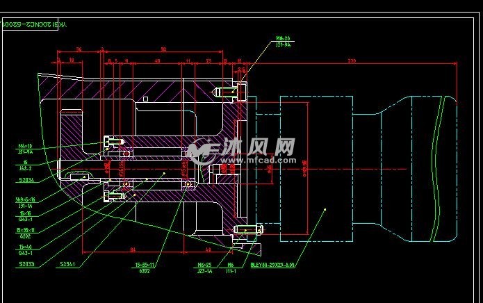 数控滚齿机组合刀架装配结构图