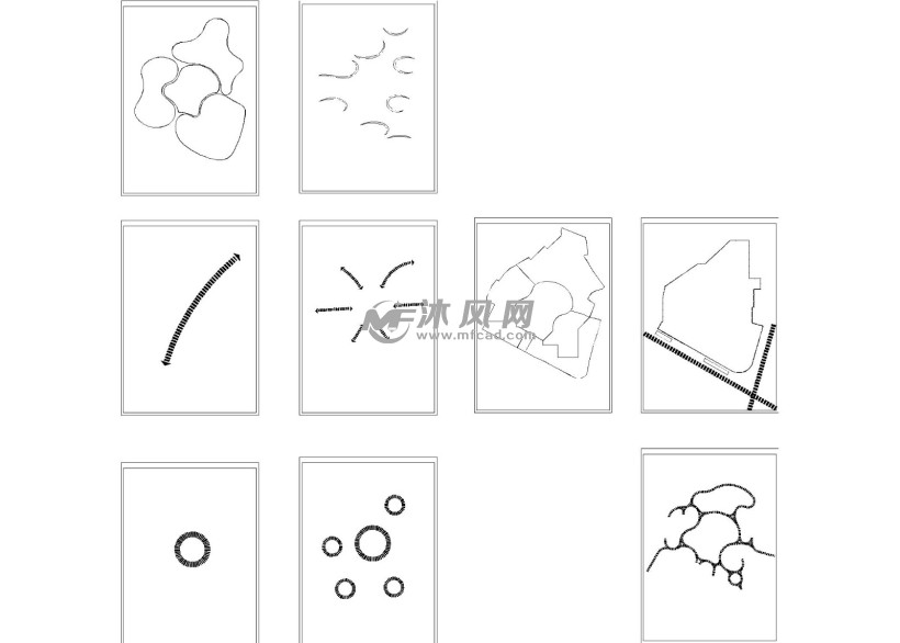 山地小区总图规划 分析图