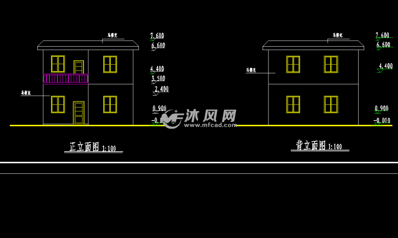 150平方双层水库管理房设计图