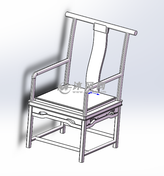中式实木椅子模型设计