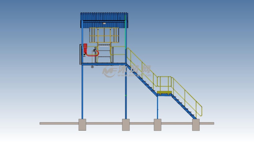 钢结构楼梯(管道)架设计模型