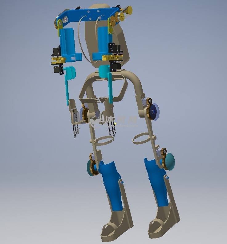 外骨骼的四肢康复机器人 仿真 - 机器人模型图纸
