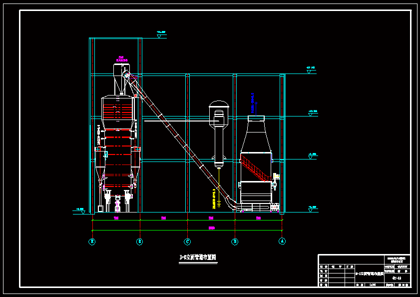 d-d立面管道布置图