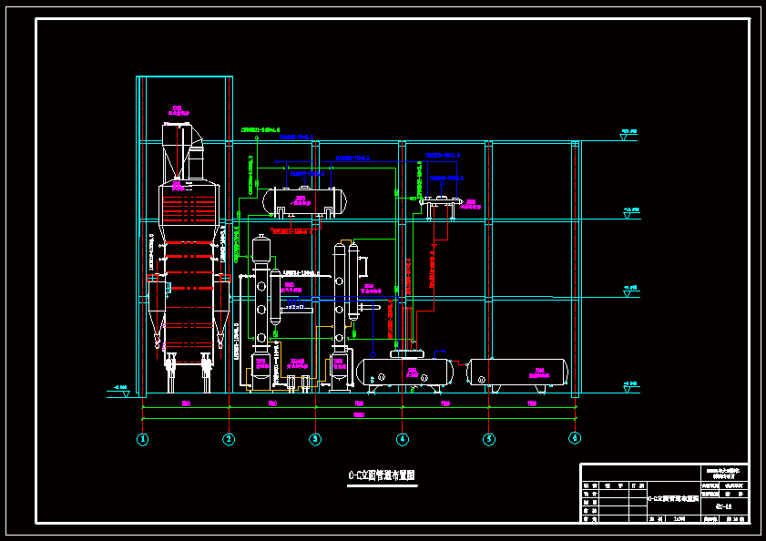 c-c立面管道布置图