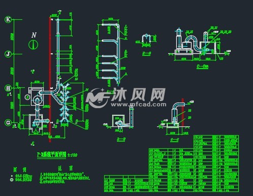 联合厂房废气治理工艺平面布置图 - 环保图纸 - 沐风网