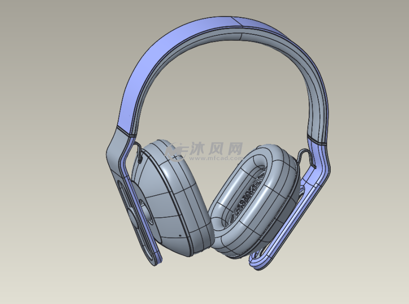 头戴式耳机产品结构设计3d模型文件