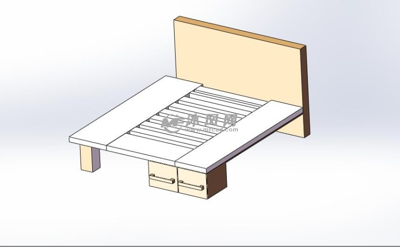 双人床制作模型