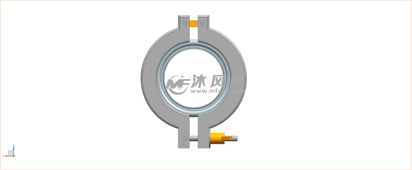 kf50卡箍-带中心架 通用五金配件图纸 沐风网