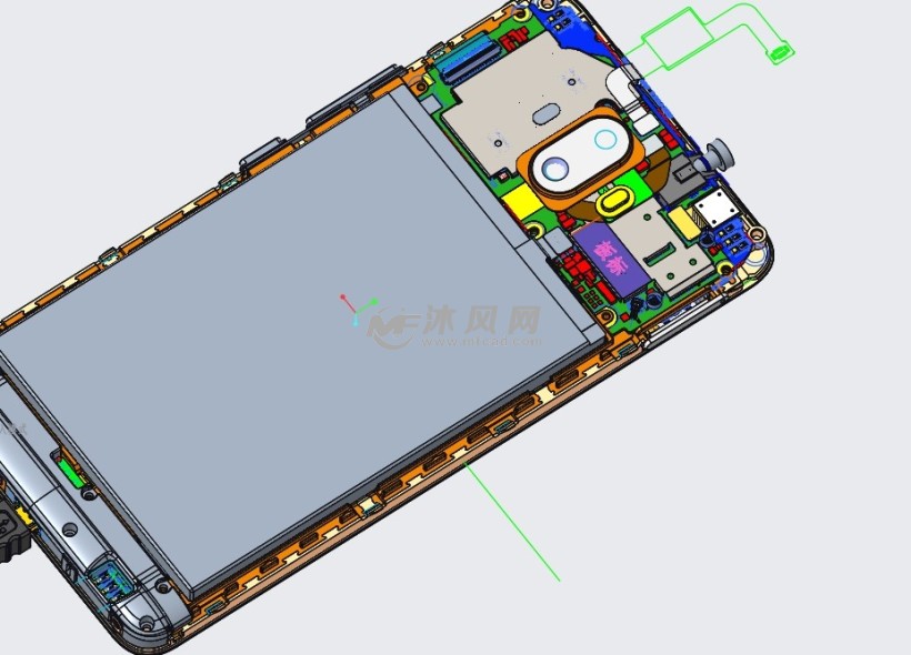 后置双摄智能手机整机结构设计3d模型