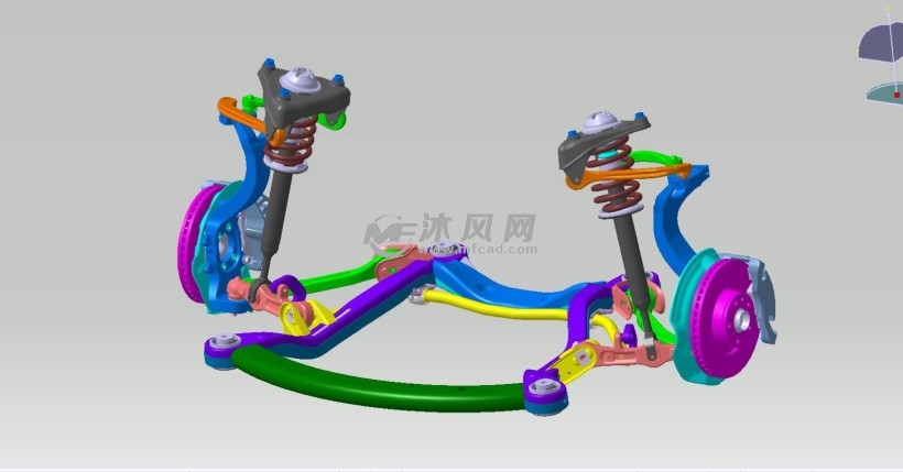 双叉臂式独立悬架三维设计