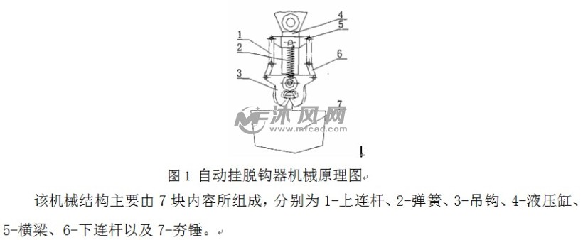 挂钩脱钩机构 - 零部件模型图纸 - 沐风网