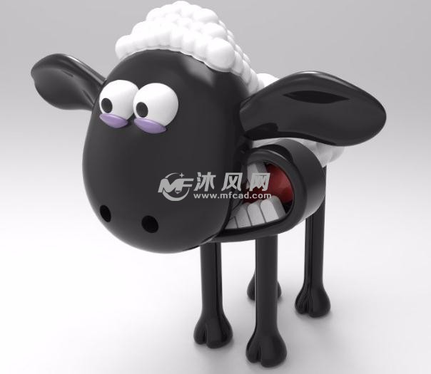 小羊肖恩sw三维