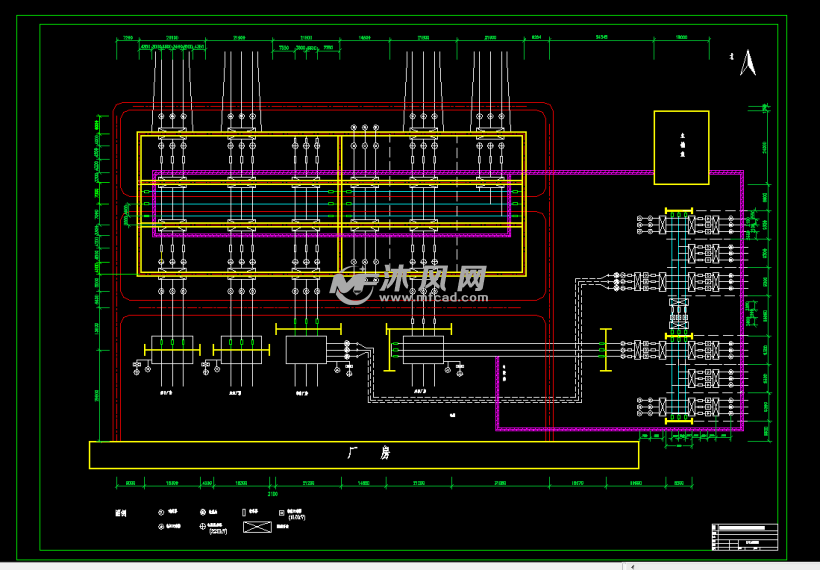 发电厂电气一次系统 总平面图
