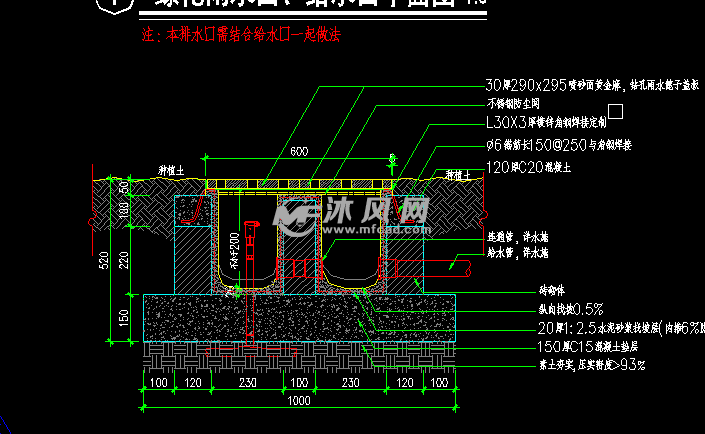 绿化排水口施工图