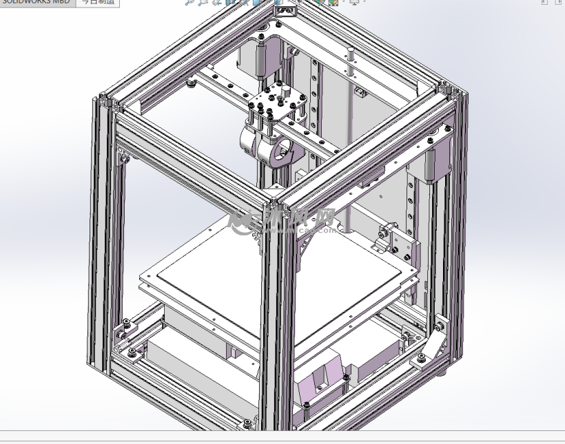 3d打印机结构sw模型 - 机械设备图纸 - 沐风网