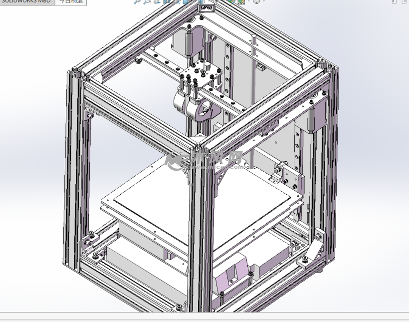 3d打印机结构sw模型