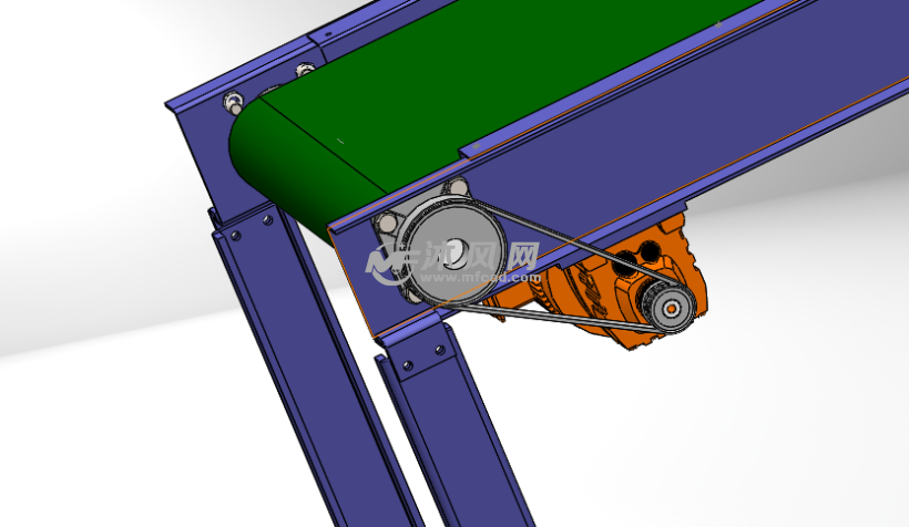 皮带输送机模型设计3d张紧装置皮带输送机模型设计3d主要部件皮带输送