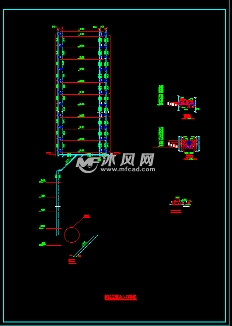 商用楼采暖通风 立管图