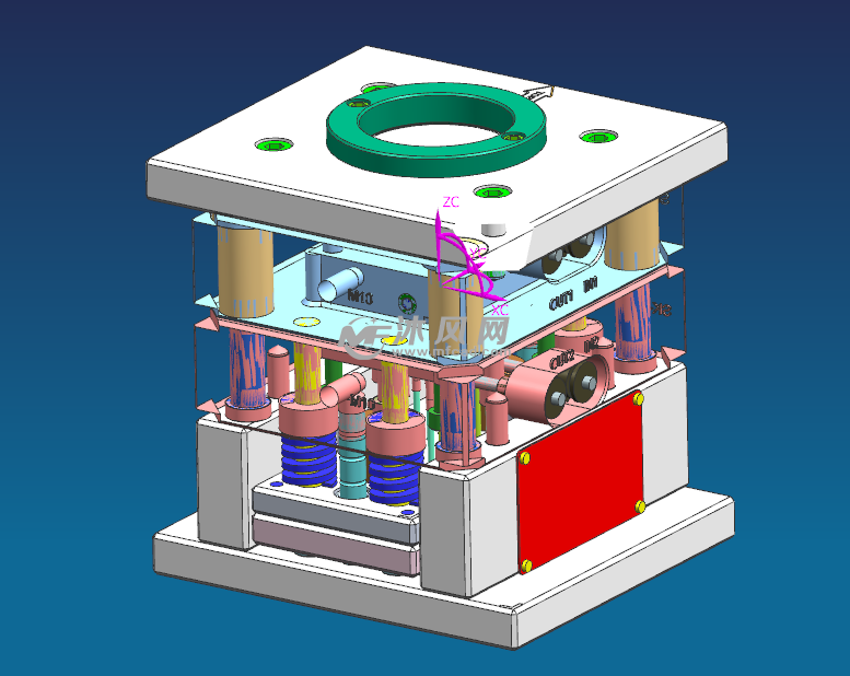 电器防尘塞模具全3d图