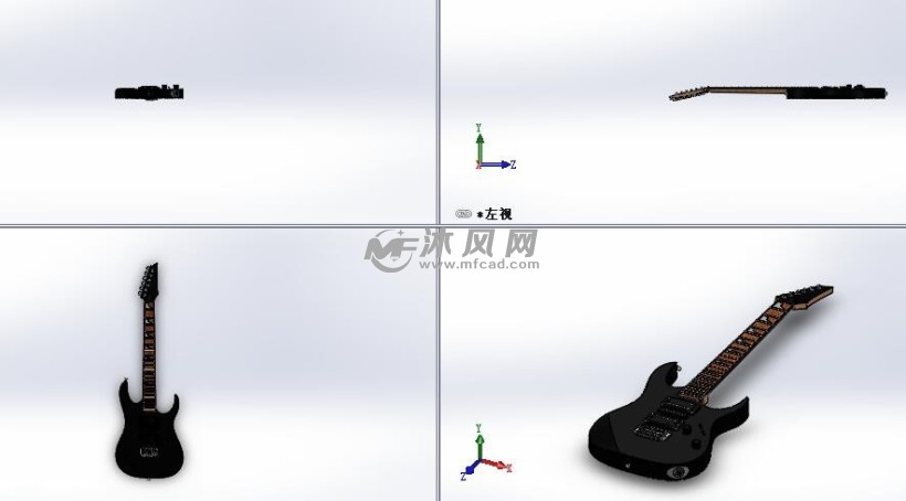 吉他三维模型设计