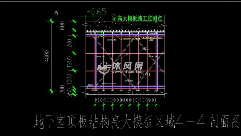 高支撑轮扣架支模体系详图