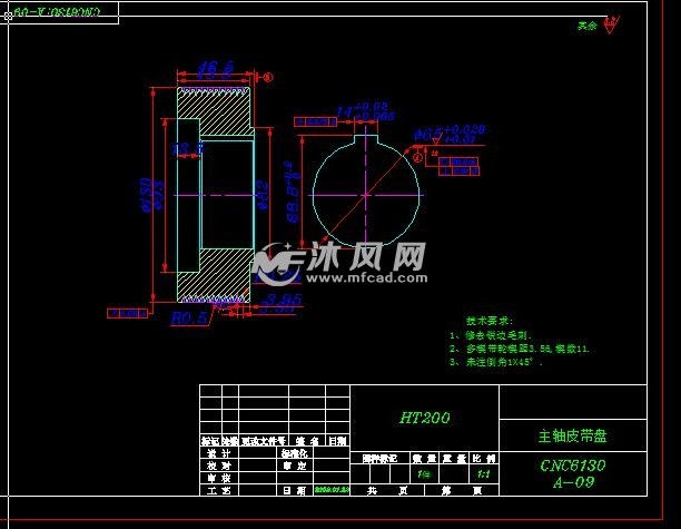 机床主轴箱结构零件图 - 机床附件图纸 - 沐风网