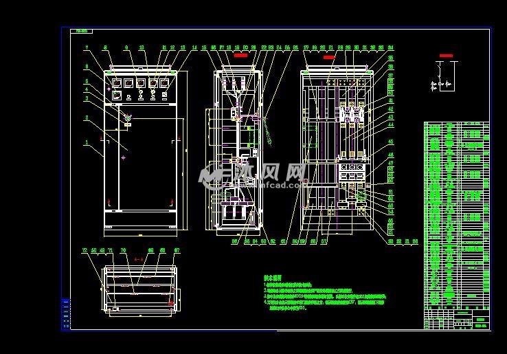 箱式配电柜结构明细总图