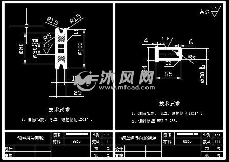 钢丝绳导向轮机构 - 小五金模型图纸 - 沐风网