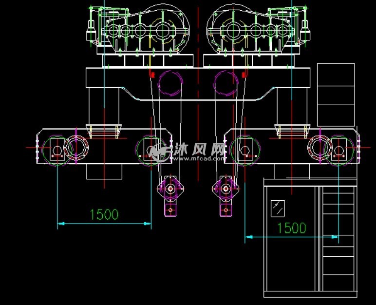 四轨qe200t-双梁桥式起重机方案图