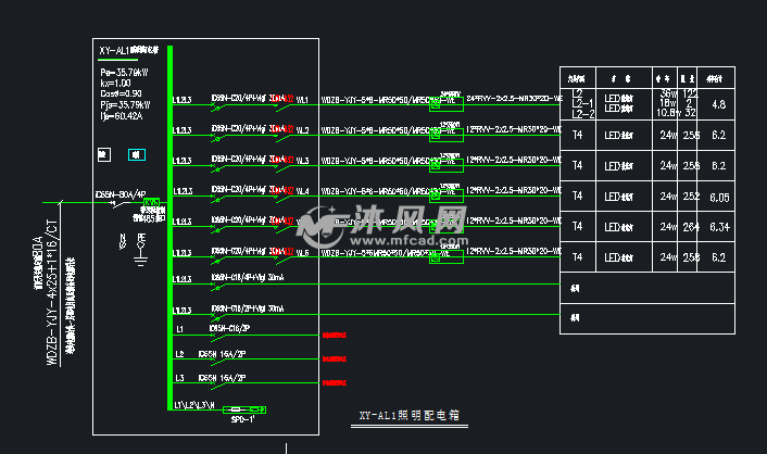 某大厦照明亮化系统图