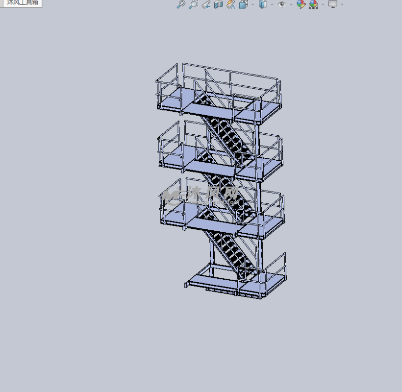 等高楼梯模型 - 建筑模型图纸 - 沐风网