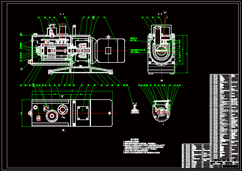 2xz–4型旋片式真空泵cad图纸