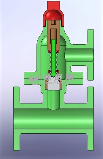 带弹簧的安全阀 - 阀体图纸 - 沐风网