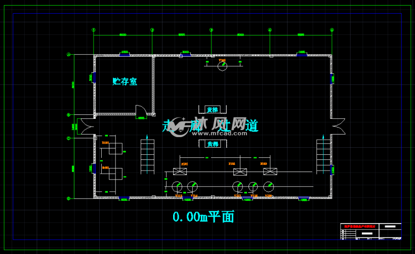 生产车间 0层平面图