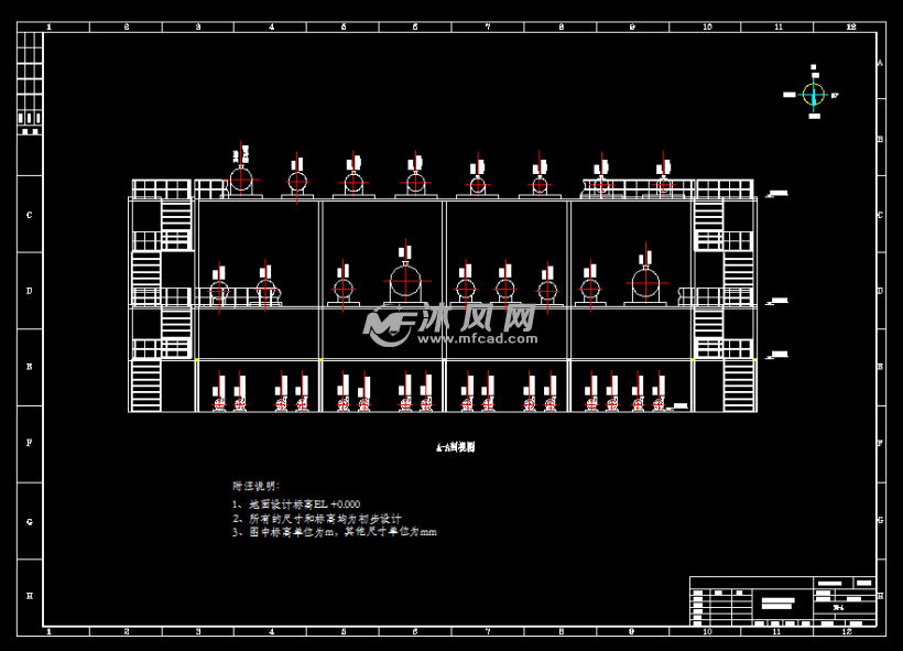 减压蒸馏车间平立面布置图