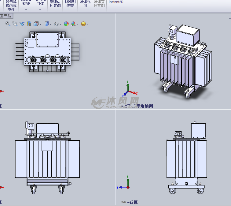 160kva变压器设计模型 电子电工图纸 沐风网